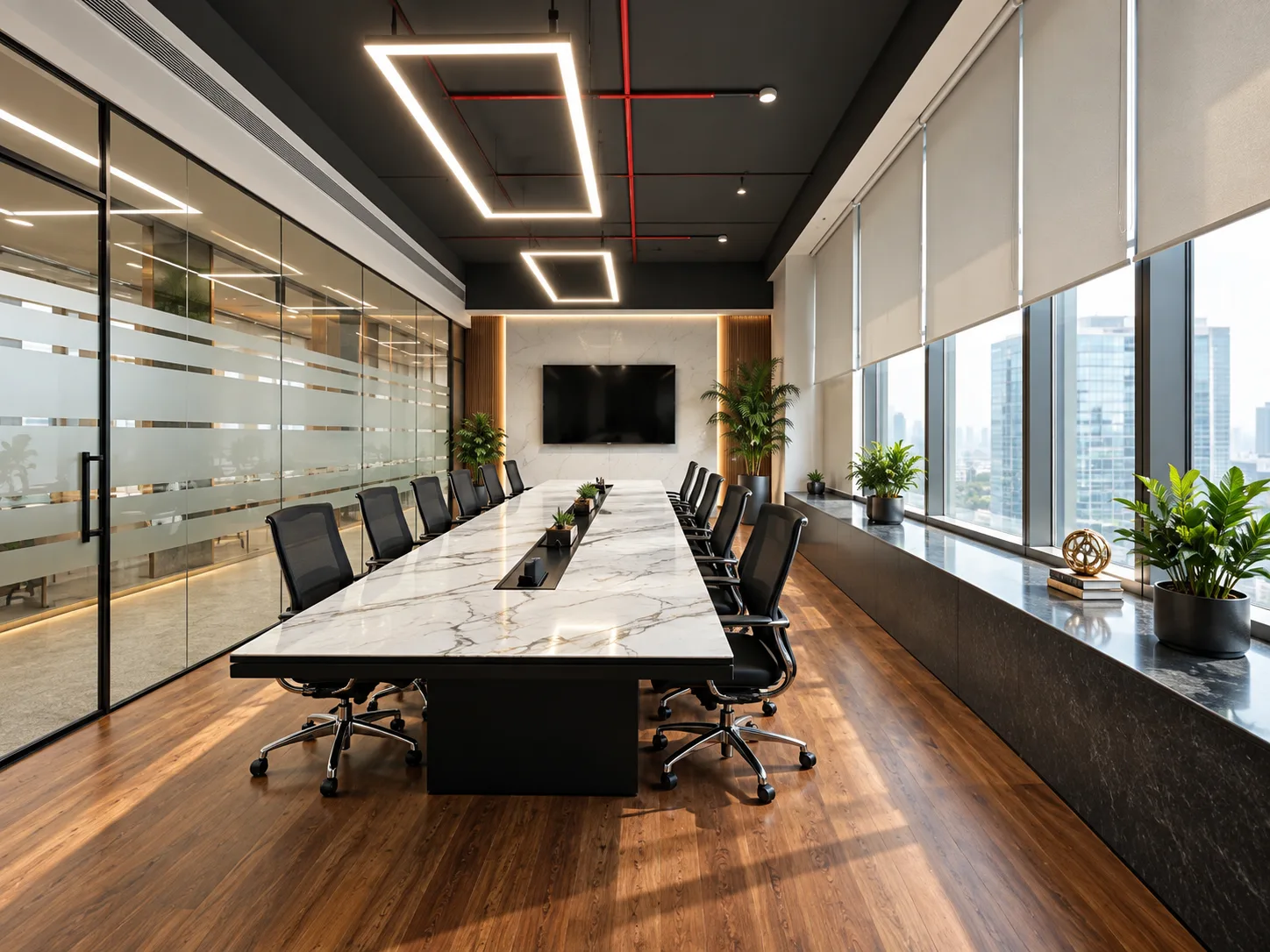 Premium office lobby — managed IT workspace